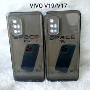 Case / Casing Clear Black VIVO V17PRO Silicon Hitam Bening