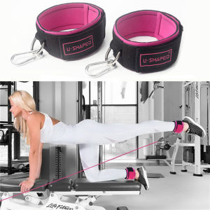 2Pc Fitness Band Ankle-Strap Cuff Cable-Machine Attachment Leg Workout Crossfit Training Body Building Training Gym Equipment