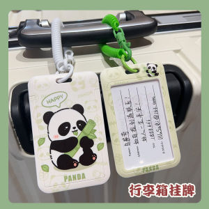 Lost Baggage Tag Cartoon Luggage Identifier Tag Travel Suitcase Card Holder Rope Anti-Lost Tag Mountaineering Camping Outdoor