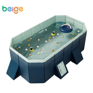 Beige Swimming Pool for family size for kid Foldable Inflation-Free Outdoor Swimming Pool 1.6M-3M
