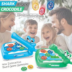Board Game for Kids Friend& Family Fun Shark Crocodile Attack Exciting Flicking Skill Toy