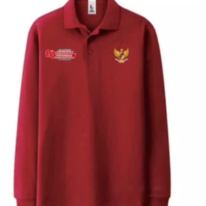 Polo Panjang Logo Kemerdekaan / Polo Shirt 17 Agustus 2025 Long Sleeve Logo Garuda / COD