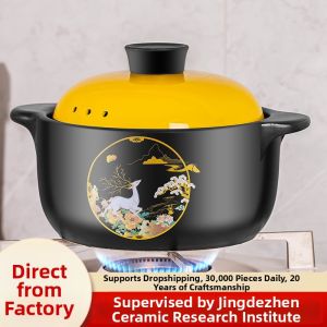 Ceramic Heat-resistant Large Capacity Gas Stove Pot
