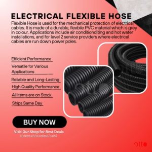 Color Black Flexible Hose For Electrical