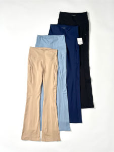 High Waist Slim Fit Side Zipper Micro Flare Yoga Pantswear High Elastic Wear Resistant Sport Trousers for Women in Spring And Autumn