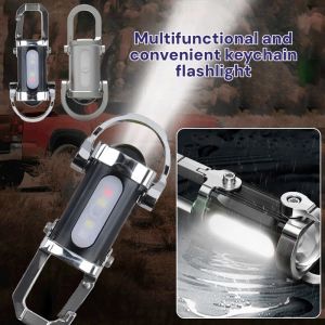 High Lumens Mini Keychain Flashlight Waterproof Compact Bright Flashlight for Hiking Cycling and Survival Gear