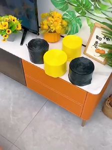 ถุงขยะหูหิ้วสีดำ แบบม้วน แบบฉีก พกพา สำหรับใช้ในครัวเรือน 1ม้วน 200ใบ