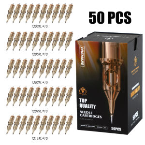 Ambition Premium 50pcs/Box Tattoo Needles Mixed Microblading Nano SMP & Semi-Permanent Tattoo Ink Cartridge Supply RL/RS/RM/M1