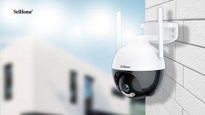 SRIHOME CCTV SH047 5G Wifi Wireless IP Security Camera Outdoor: PTZ Two-Way Voice Night Vision 2K (4MP) Surveillance