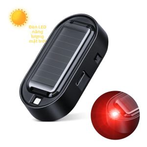 Awapow Đèn Chống Trộm Năng Lượng Mặt Trời Trên Ô Tô Mô Phỏng Đèn Cảnh Báo LED Đèn Flash Cảnh Báo Đèn Tín Hiệu An Ninh Tự Động Phổ Biến Cho An Toàn Xe Cộ