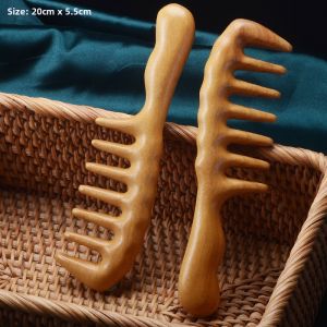 Large-tooth Massaging Wooden Comb Wide-teeth for Curly Hair
