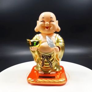 Tượng phật di lặc đứng cười hoan hỉ hút tài lộc chạy năng lượng mặt trời