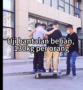 Reaim Trolley barang serbaguna Troli Lipat Hand Truck 150-600Kg Troli Galon 4 kursi roda mendukung