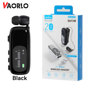 K75 Lavalier Business Bluetooth 5.4 Headphone Talk Time 20 HoursLED DisplayVoice broadcast Wireless Earphones For Work Driving