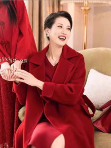 GOUWU | Red Wedding Celebration Coat For Mothers In-law