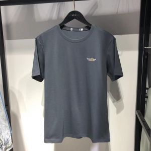 Modilo Brand Ice Silk Cotton Slim Fit Short Sleeve T-Shirt Youth Fashion round Neck Casual Top for Summer Daily Wear