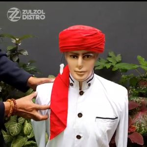 Peci Sorban Imamah Permanen Premium Full Kain Tanpa Spon Siap Pakai - Sorban Wali Turban Muslim Cap