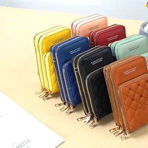 เครื่องมือกระเป๋าสตางค์ใบยาวสะพายสดใส สีสด ใส บริการจุของ 7สี สำหรับผู้หญิง