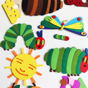 35Pcs Hungry Caterpillar Felt Story Set Preschool Educational ToyEarly LearningClassroom Storytelling Toy for Kids