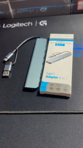 Hub Chia Cổng USB Type-C 8 in 1 USB 3.0 SD/TF Audio Sạc PD Dành Cho Laptop và Macbook