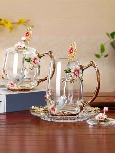 High-end Enamel Painted Glass Cup