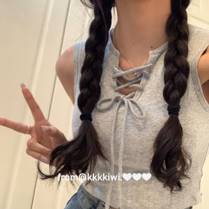 Lace Ins Gray Is So Beautiful! Minimalist Korean Style Wear Match! All Year Round Inner and Outer Wear Chest Pad Tops Vest