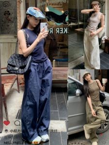 New 2025 American Style Cool Summer Workwear Set for Women Spicy Girl Mountain Pattern Two Piece Suit Quick Dry Ultra Light