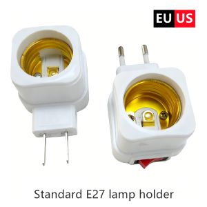 AC85~265V E27 Switch EU/US/AU Plug LED Light Lamp Bulb Socket Base Holder Edison Light Bulb Adapter ON/OFF Lighting Accessories