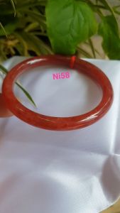 Vòng Cẩm Thạch Đỏ đẹp 58mm x chột 7mm màu đỏ đậm bóng là màu chiến thắng chuẩn hợp nữ mạng hỏa mạng thổ 55kg - 68kg đeo đẹp tay may mắn tốt sức khỏe công việc rực rỡ tài lộc có 800k ạ