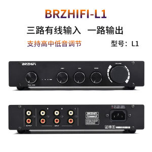 BRZHIFI Pure Class a 2.0/2.1 Channel L1 Tone Front Amplifier High Middle Low Tuning Bluetooth 5.0 Decoding HiFi Sound System