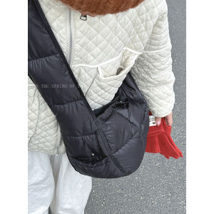 Quilted down Bag Fall and Winter Female 2023 New Arrival Tide South Korea Nylon Cloth Saddle Bag Easiest for Match Large-Capacity Crossbody Bag