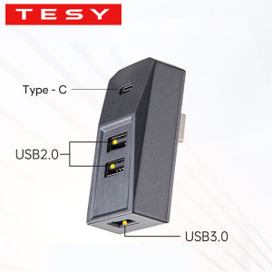 TESY Glovebox USB Hub For Tesla Model YL Y Juniper Launch Model 3 Highland Type-C Digital Splitter Data Transmission Station