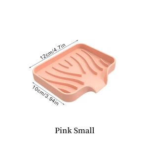 1PCS Silicone Drain Soap Box Kitchen Bathroom Anti-slip Sink Tray Creative Washing Table Soap Tray Free Punch Drain Rack Storage