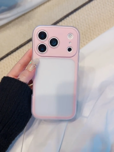 2in1 Silicone Rimmed Frosted Casing For iPhone 13 14 15 16 17 Pro Max Air 17Pro 15promax Soft Thin and Shockproof Phone Case