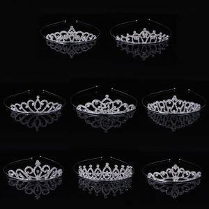 OWTWO Hair Jewelry Royal for Women Rhinestone Queen Princess Crown Crystal Wedding Tiaras Bride Hair Accessories