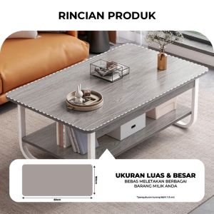 Meja Ruang Tamu Meja Cofee Meja Aesthetic Minimalis Meja Serbaguna Meja Motif Marmer Hitam