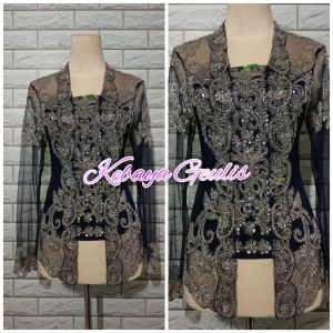 atasan kebaya modern kebaya wisuda kebaya cantik navy mix silver