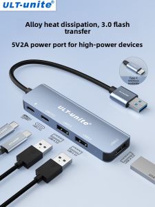 Type-C Expansion Dock Multi-Interface External Conversion USB Hub 3.0 with Power for Notebook Tablet Desktop USP One to Four