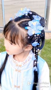 Kẹp tóc cổ trang đẹp phụ kiện cổ trang - mẫu hoa thanh trà - KIDSGARDEN BẢO NGUYÊN