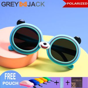 Grey Jack Kacamata Hitam Sunglasses Polarized Anak Model Lucu Anti UV/Anti Silau TR90 Ringan Dan Nyaman Model Terbaru 8068