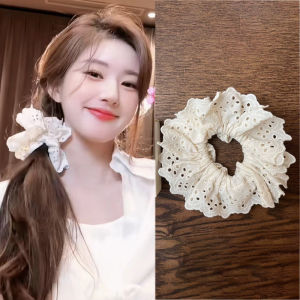 Large Size White Lace Hollow out Bobble Headband French Style Womens Hair Accessories Hair Ties Hair Bands Fashionable Hair Accessories