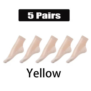 COZOK | 5/10 Pairs Women Soft Socks Summer Ultrathin Breathable Casual Female Socks Woman Transparent Black Low Cut Boat Sock