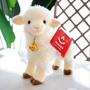 Bell Sheep Little Lamb Doll Cute Alpaca Plush Toy Little Sheep Doll Ragdoll Childrens Birthday Gifts