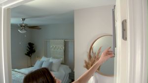 The Door Hanger Single Retractable Collapsible Folding Over Rack Organizer for Clothes Towels Ideal for Bathrooms