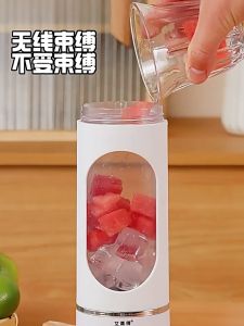 JameMirsเครื่องปั่นน้ำผลไม้ไร้สาย พกพา ใบมีด10ใบ การออกแบบอัจฉริยะ ชาร์จUSBคั้นน้ำผลไม้ Portable Blenderก้อนน้ำแข็งบดขยี