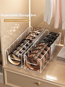 TUCHANG | Adjustable Belt And Tie Organizer Acrylic