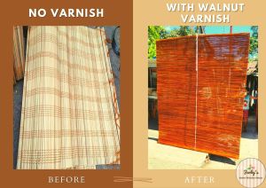 5ft x 2ft | 3ft | 4ft | 5ft | 6ft (WxH) BURI BLINDS w/ VARNISH COLOR