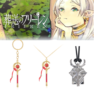 Animes Furillian keychain Frieren Magic Wand Cosplay Props Cute Pendant Hanging Ornament Role Play Keychain Toys Gifts
