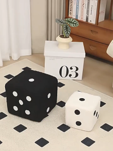 Simple and modern small stool creative dice square stool for home use a shoe-changing stool at the entrance