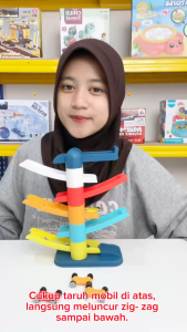 Mainan Anak TRACK SCOOTER A FAST AND SMOOTH Mainan Seluncuran Mobil Sliding Side Tracks DIY Rail Anak Mainan Anak Perempuan - Mainan Anak Laki Laki